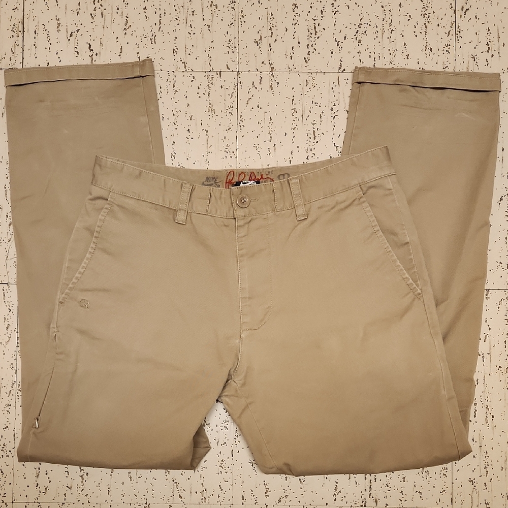 Nike SB Paul Rodriguez Tan Straight Leg Casual Chino Pants Vintage Y2K